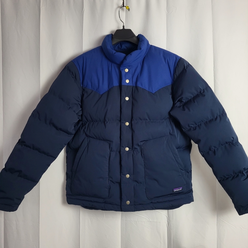 Patagonia Men's Bivy Down Puffer Jacket Size: L in  New Navy